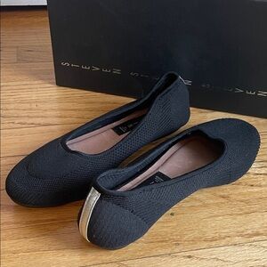 Steven By Steve Madden Bandour Black Knit Flats with Silver Accent 6.5M